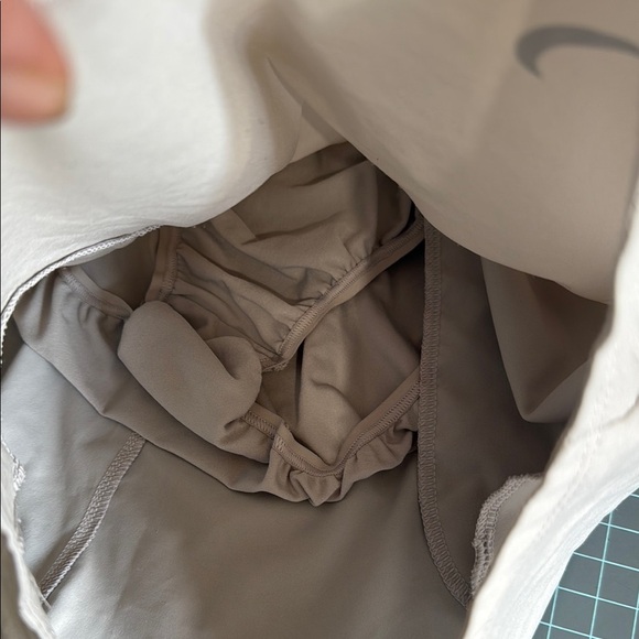 Nike High Waist Cream Shorts - Picture 5 of 6